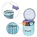 BONTIME Premium Yarn Storage Bag - Portable & Water-Resistant Knitting Bag for Ultimate Organization,Pockets for Crochet Hooks and Needles and Slits on Top to Protect Yarn,Lucky Clover Print