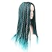 Yuehong Green Long Braided Adult Box Braid Wig Synthetic Braided Wigs For Women