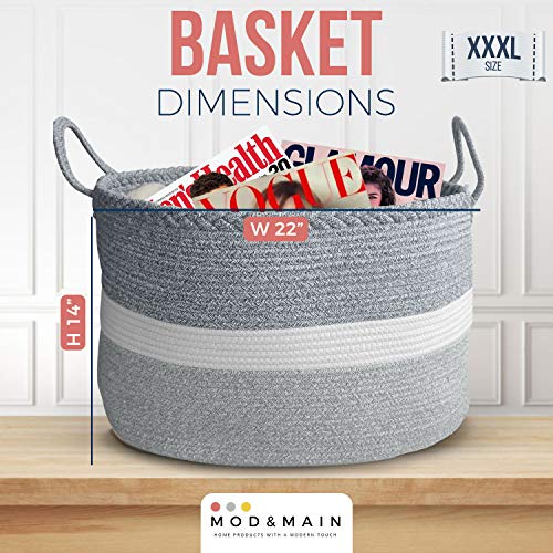 Mod and Main XXXL Blanket Basket Large Woven Basket Extra Large