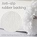 LOCHAS Soft Shaggy Bath Mat Bathroom Rug Anti-Slip Floor Mats Absorbs Water, 1.5' x 2.5', White