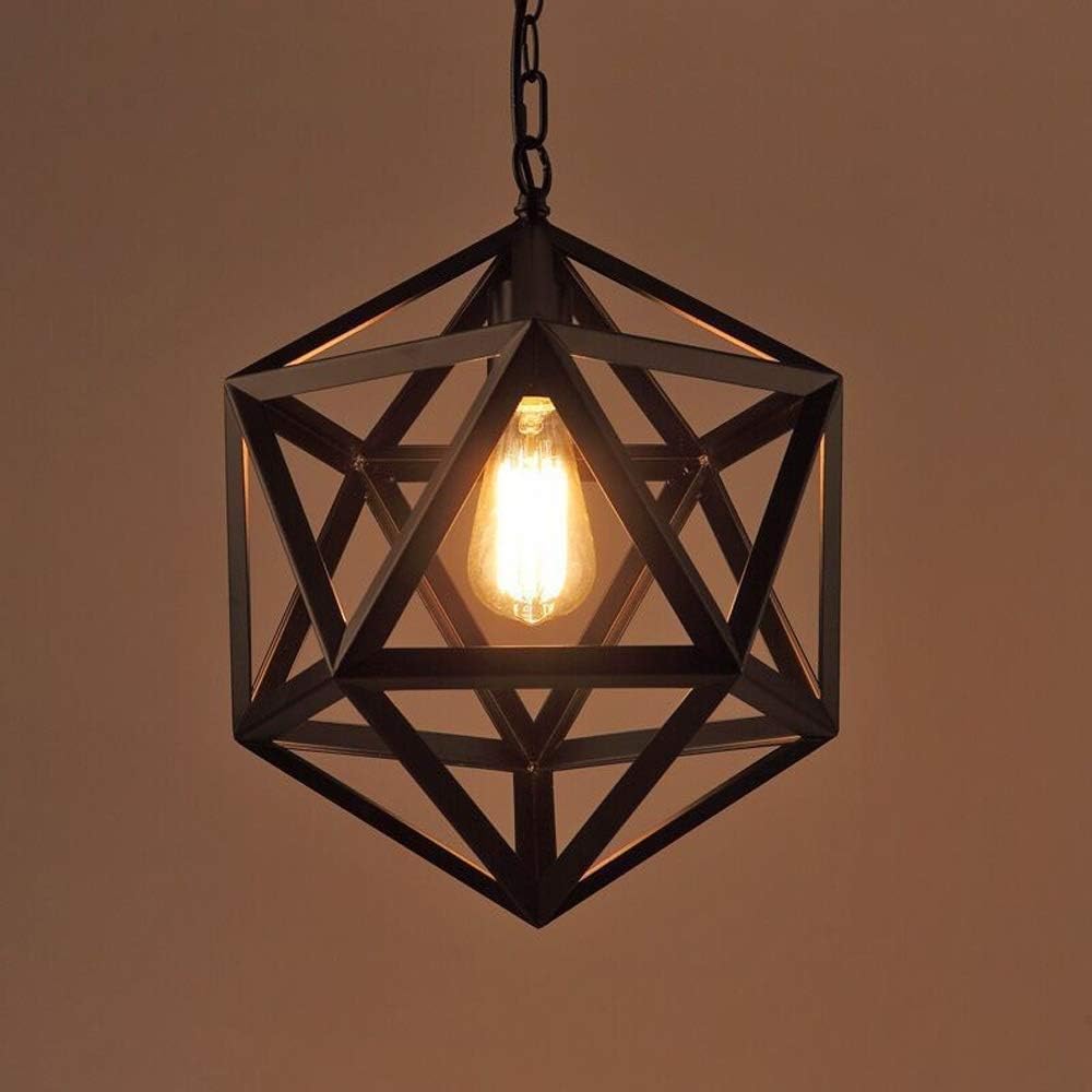 Foicags Retro Industrial Style Chandelier, Creative Wrought Iron Chandelier E27 Decorative Light Dining Room Chandelier Rustic Chandelier Sputnik Chandeliers Creative Iron Cage Chandelier