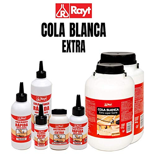 Rayt | Cola blanca extra rápida múltiples usos: madera, papel, cartón, cerámica y todo tipo de materiales porosos | 10kg… - Imagen 3