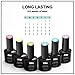 Gel Nail Polish Set ULG UV LED Soak Off Gel Polish Long Lasting 6 Colors Candy Summer Series Nail Art Box 10ml 0.33fl.oz