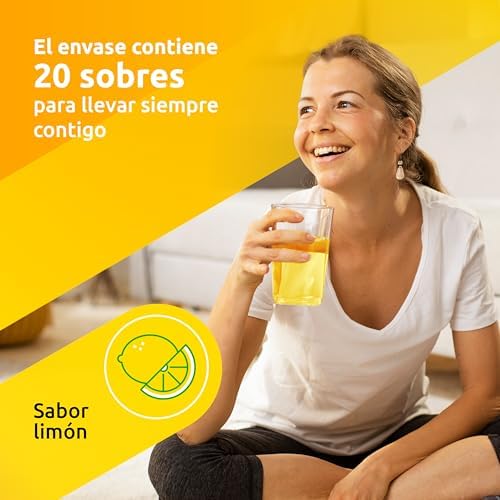 Energy Doble Acción Stress Out - Multivitamínico con Magnesio, Vitaminas B6, B12, Ácido Fólico, Rhodiola y Melisa - Anti-estrés, Energía, Memoria, 20 Sobres Limón