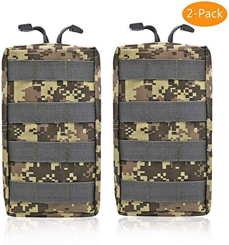 KOOPEEN 2 Pack Molle Pouches Tactical Compact Water-Resistant EDC Pouch