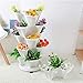 5 Tier Planter Stackable, FOME 5 Tier Strawberry Herb Garden Planter Stackable Gardening Pots Flower Tower Planter Garden Tower with Movable Pallet Caddy for Vegetable Strawberry Herbs