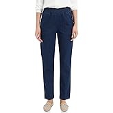 Soojun Women's Elastic Waist Jeans Stretch Pull On Pants