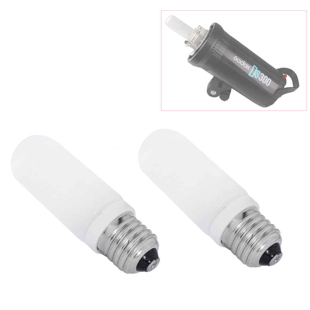 FOMITO 2 x 150W 220V-230V E27 Flash Tube Lamp Bulb for Photo Studio Compact Flash Strobe Light QT400 QS400 GT,GS,DS,DE Series