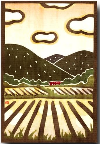 Amazon 切り絵ポストカード 日本の風景たんぼ 和柄絵葉書 和道楽 ポストカード 絵柄付はがき 文房具 オフィス用品