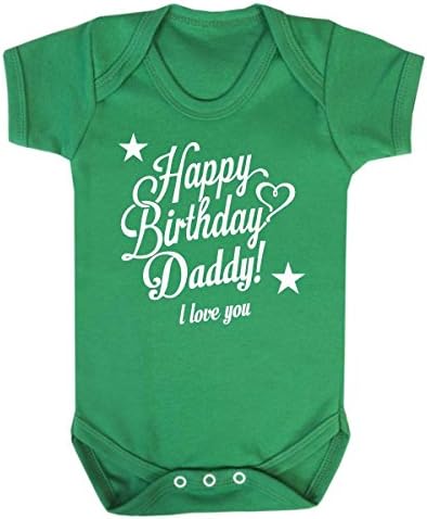 Purple Penguin Clothing Baby Grow - Happy Birthday Daddy (2)