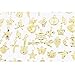 ANIUHL 50pcs Charms for Jewelry Making,Dainty Tibetan Gold Charms Pendants Crafting Accessories for Necklace Bracelet Ankle Jewelry DIY Making
