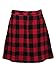 Persun Women's Red Contrast Check Print A-line Mini Skirt