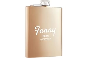 Personalized Hip Flask for Women, 8oz Stainless Steel Engraved Flask for Bridesmaid, Custom Flask for Wedding Party, Best Fri
