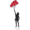 QZVANLON Flying Balloons Girl Statue, Modern Art Sculptures for Home Decor, Resin Figure Sculpture Crafts Ornament, Collectible Figurines Living Room Decoration