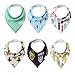KiddyByte Premium Baby Bibs - Cute Unisex Designs for Boys and Girls, Super Drool Absorbent 100% Organic Cotton, 6-Pack Gift Set