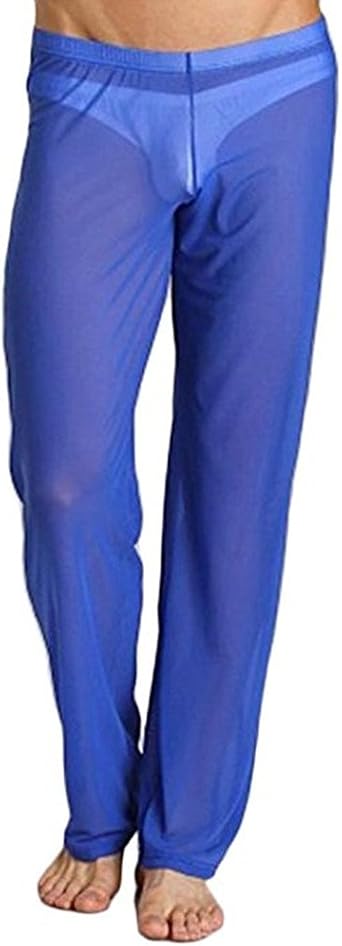 Translucent Pyjamas MineSpace Men's Pajamas Mesh Translucent Low Rise Pants Lightweight ...