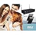 Pyle Professional 8 Channel UHF Wireless Microphone System 8 Handheld Mics Rack Mount Receiver Base RF & AF Radio/Audio Frequency Digital Display Independent Channel Volume Control (PDWM8250),Black