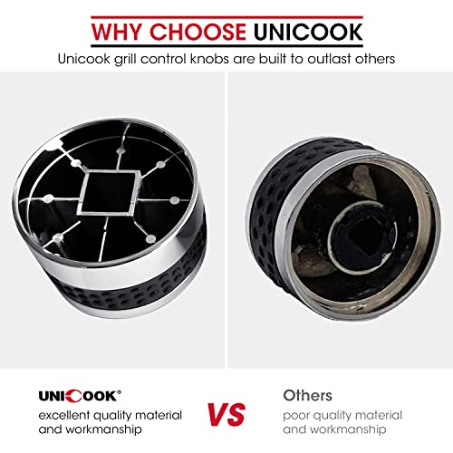 Unicook Grill Control Knobs Replacement 2 Pack, Gas Grill Burner Knob