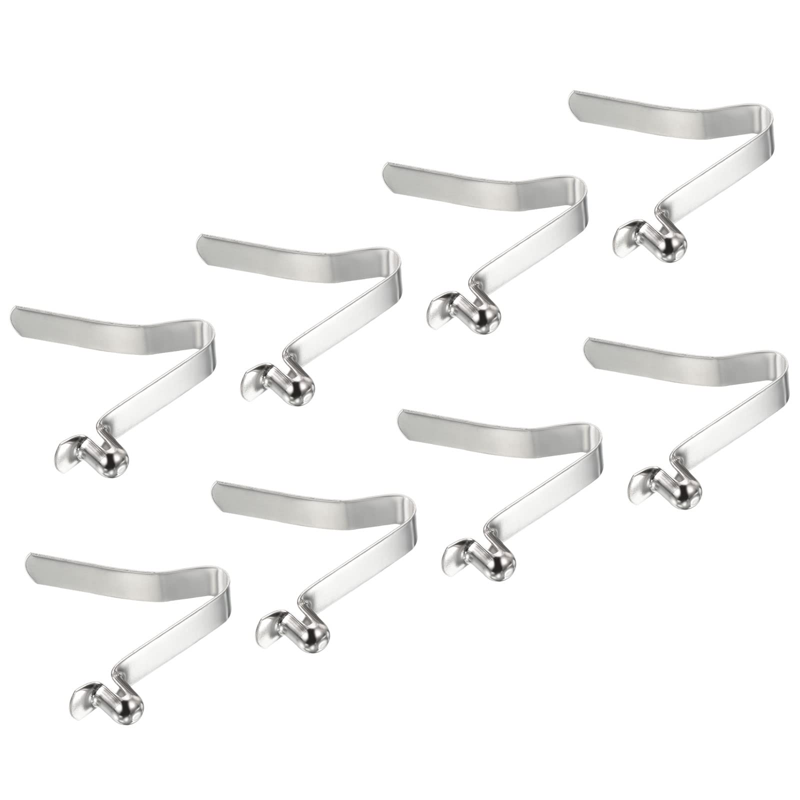 PATIKIL 8x6mm Kayak Paddle Snaps, 8 Pack Pole Push Button Spring Clips Steel Hollow Button Locking Tube Single Pin for Camping Awning Tent Pole