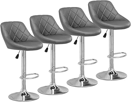 Pub Bar Stool PU Leather Upholstered 