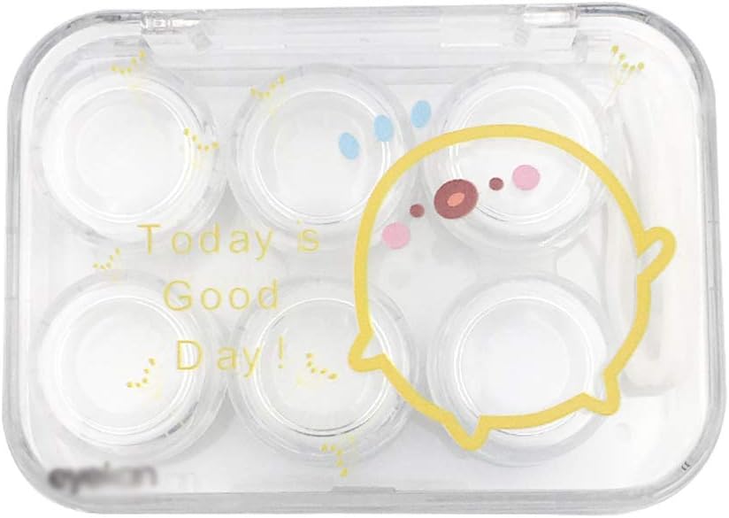 Six Guengedo Pair Contact Lens Box Transparent Keda Brand Companion Box Dual Box Portable Large Capacity