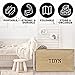 Woffit Toy Organizer Baskets - Set of 2 Collapsible Kids Toy Boxes w/Leather Handles - Living Room, Nursery and Playroom Storage & Organization, Beige