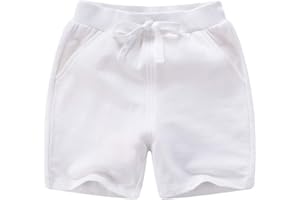 PTPUKE Toddler Kids Solid Cotton Comfort Soft Baby Sport Jogger Shorts Boys Girls Casual Pants