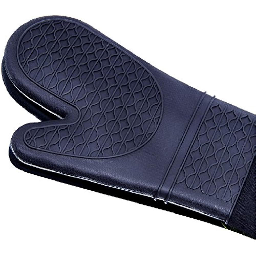 Extra Oven Mitts Long Silicone Heavy Duty Commercial Grade Heat