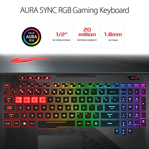 Asus ROG Strix Hero II Gaming Laptop, 15.6 144Hz IPS Type, NVIDIA GeForce GTX 1060 6GB GDDR5, Intel Core i7-8750H Processor, 16GB DDR4, 256GB Pcie SSD + 1TB Hdd, RGB, Windows 10 Home - GL504GM-DS74