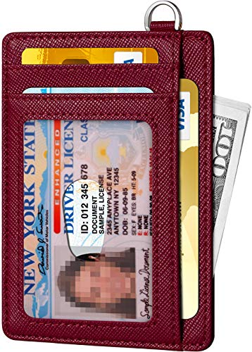 FurArt Slim Minimalist Wallet, Front Pocket Wallets, RFID Blocking, Credit Card Holder with Disassembly D-Shackle