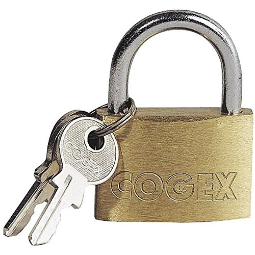Cogex 80507 Brass Padlock, 50 mm, Gold