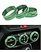 Audio Air Conditioning Button Cover Decoration Twist Switch Ring Trim for Jeep Wrangler JK JKU Patriot 2011-2018, Compass 11-16, Liberty 08-12, Dodge Challenger 08-14 Interior Accessories (Green)