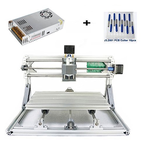 DIY CNC Router Engraving Kit, Working Area 30x18x4.5cm, DIY CNC Router Milling Machine 3 Axis Mini Wood PCB Acrylic Metal Engraving Carving Machine