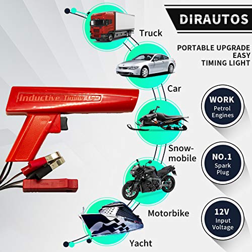 Engine Timing Light with Feeler Gauge 32 Blades,Inductive Timing Light
