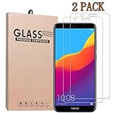 [2-Pack] SHENGSHUO Screen Protector for Huawei Honor 7A,Premium Quality Tempered Glass Protective Film 0.33mm Anti-Bubble Shield 9H Hardness Clear Scratch Resist Bubble-Free Anti-Fingerprint