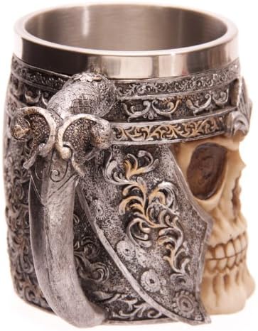 Puckator Dark Legends Skull Warrior Tankard, Pint Glass, Viking Goblet, Fantasy Home Decoration, Beer Mugs, Viking Cup - Image 5