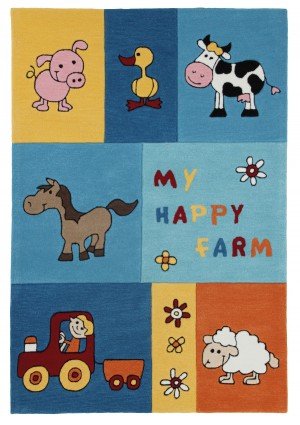 Wissenbach Kinderteppich Teppich Lifestyle Kids Happy Farm 3089