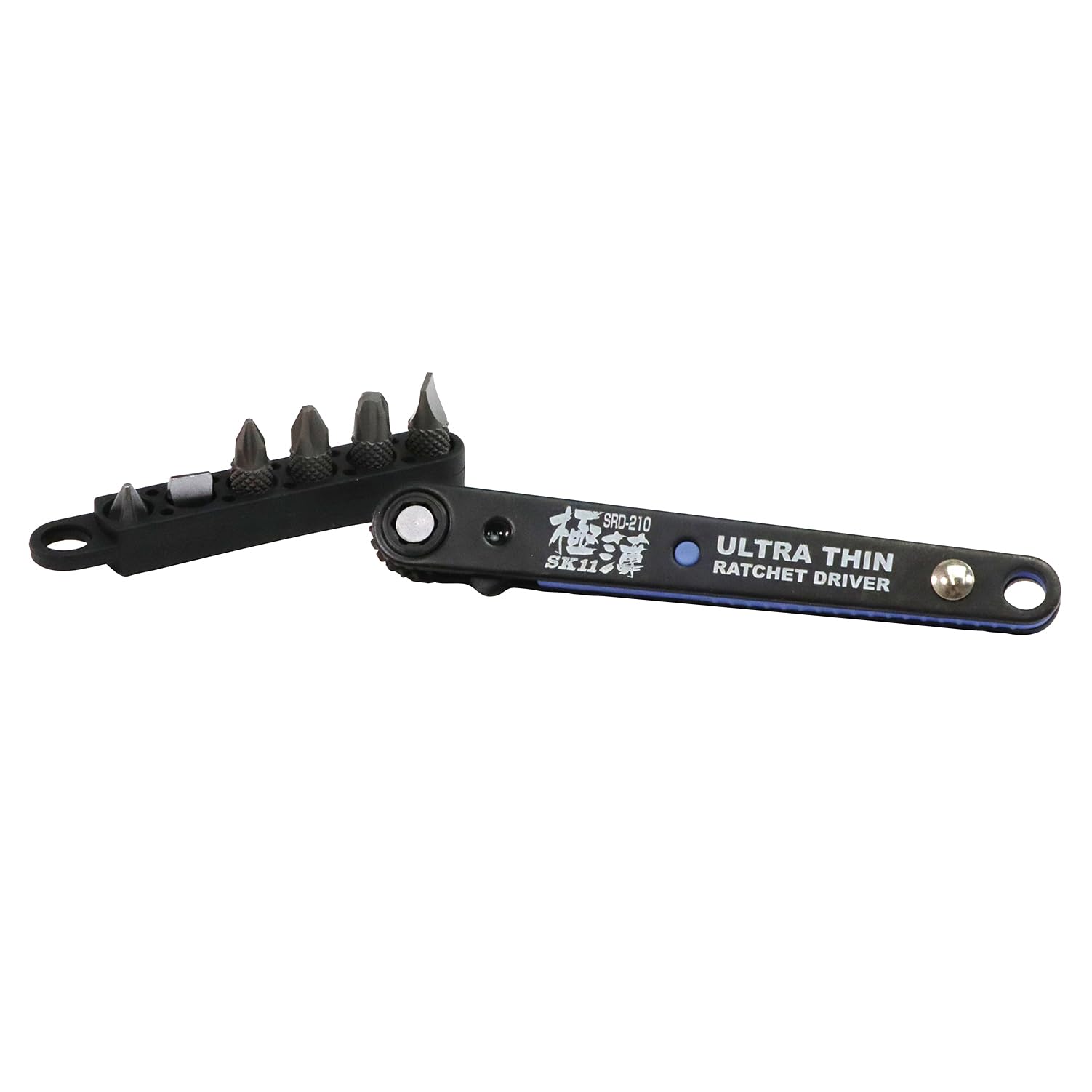 SK11 Ultra Thin Straight Ratchet Driver with 7 Bits SRD-210