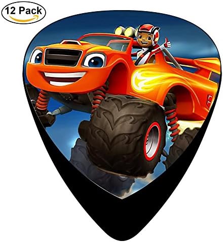 Blaze & the Monster Machines Classic Guitar Celluloid Picks, 12 Pack,0.46mm x 4pcs,0.71mm x 4 pcs,0.96mm x 4pcs