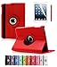 Apple iPad Air 2 Case, CINEYO(TM) 360 Degree Rotating Stand Case Cover with Auto Sleep / Wake Feature for iPad Air 2 / iPad 6 (6th Generation) (Red)