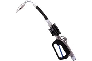 BORRITT Oil Control Valve Digital Flow Meter Dispensing Nozzle 1/2"Inch NPT Inlet 10 GPM/35 LPM Pressure 150-1500 Psi 100Bar Heavy Duty Fuel Oil Lubricant Nozzle Fueling Nozzle & Low Battery Warning