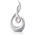 LC LCdecohome Modern Abstract Art Table Decoration - Ceramic Statue Modern White Ornaments for Living Room Great Gift Idea Home Décor 5 * 2.5 * 10.5 inch Gift Box Included