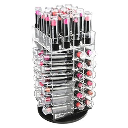 Ikee Design Premium Acrylic Rotating Cosmetic 64 Lipsticks Tower