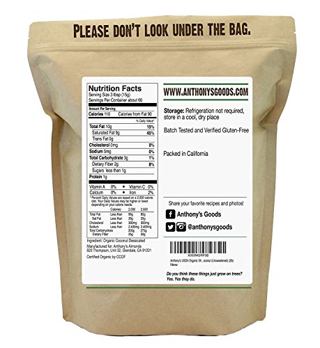 2 Organic+Shredded+Unsweetened+Anthonys+Gluten+Free