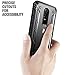 OnePlus 6 Rugged Case, Poetic Revolution [360 Degree Protection] Full-Body Rugged Heavy Duty Case [with Tempered Glass] for OnePlus 6 Black