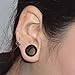 D&M Jewelry 4 Pairs Stainless Steel Screw Expander Flesh Tunnels Body Piercing Gauge 3/4