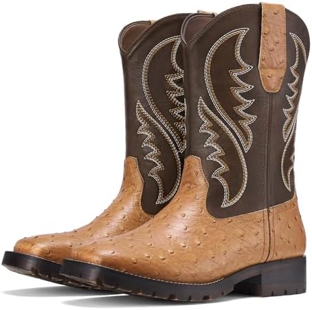 EL GENERAL Y2K smooth quill ostrich square toe western boots El General Western Wear | El General Boots, Hats, Shirts, & More main image 4