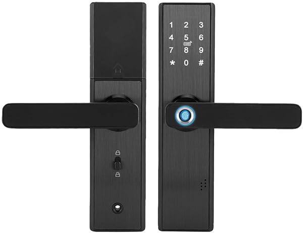 JJ Accessory Touchscreen Smart Lock WiFi Touch Screen Fingerabdruck Passwort IC Karte Smart Trschloss mit mechanischem Schlssel fr Tuya