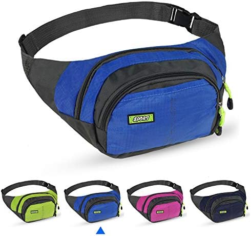 Melveiry Fanny Pack Waist Bag Packs for Men Women - Waterproof Hip Bum Bag with Adjustable Strap - Tear-Resistant Bags for Workout Casual Hiking Running Travel Camping Fishing Cycling