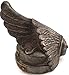 Indian Motorcycles Paperweight Heavy Aluminum Antique Patina Chief Head Feathers